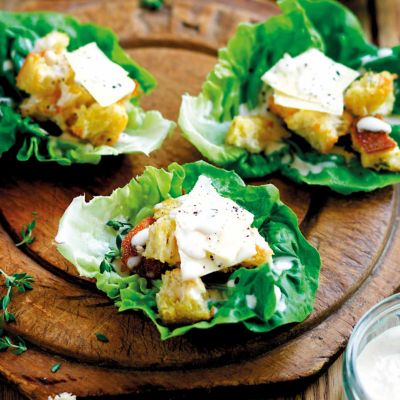 Little Gem Caesar Salad Cups