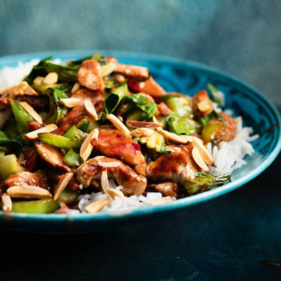 Pork Plum Stir-Fry With Asian Greens