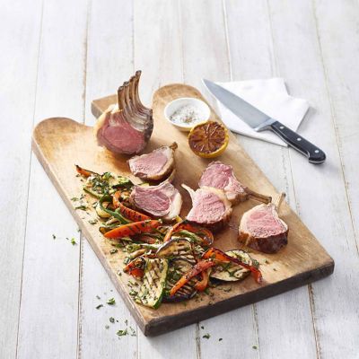 Roasted Lamb Rack With Chargrilled Vegetables