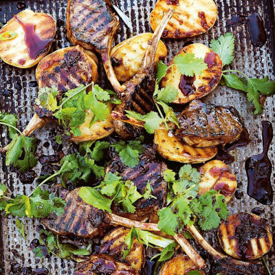 Sticky Lamb Cutlets With Bbq Baby Potatoes