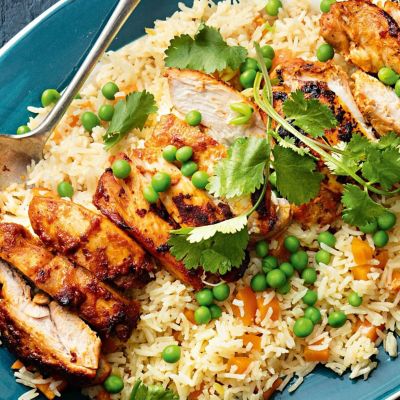 Tandoori Chicken With Vegetable Pilaf