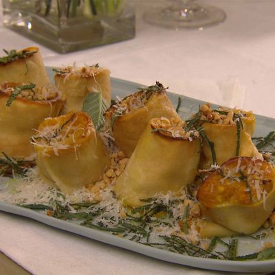 Italian Crepes With Roasted Pumpkin And Ricotta