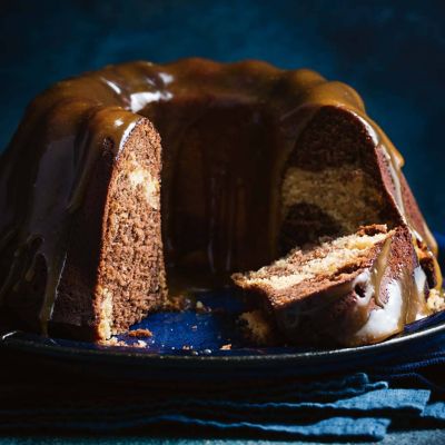 Marbled Butterscotch Cake