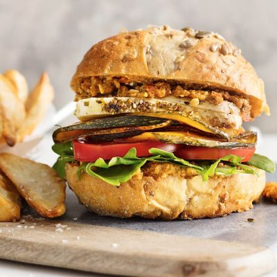 Pumpkin & Haloumi Burgers