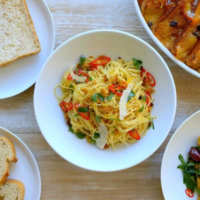 Spaghettini With Golden Breadcrumbs