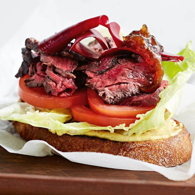 Steak Sandwich With Pickled Beetroot