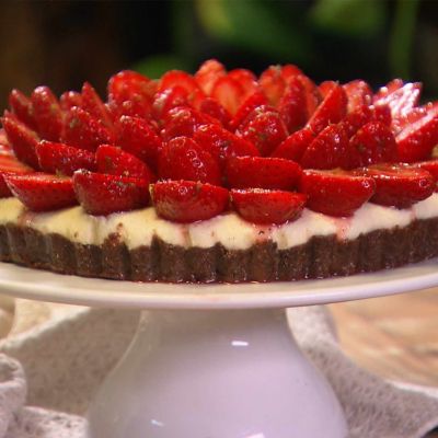 Strawberry, Date & Ricotta Tart