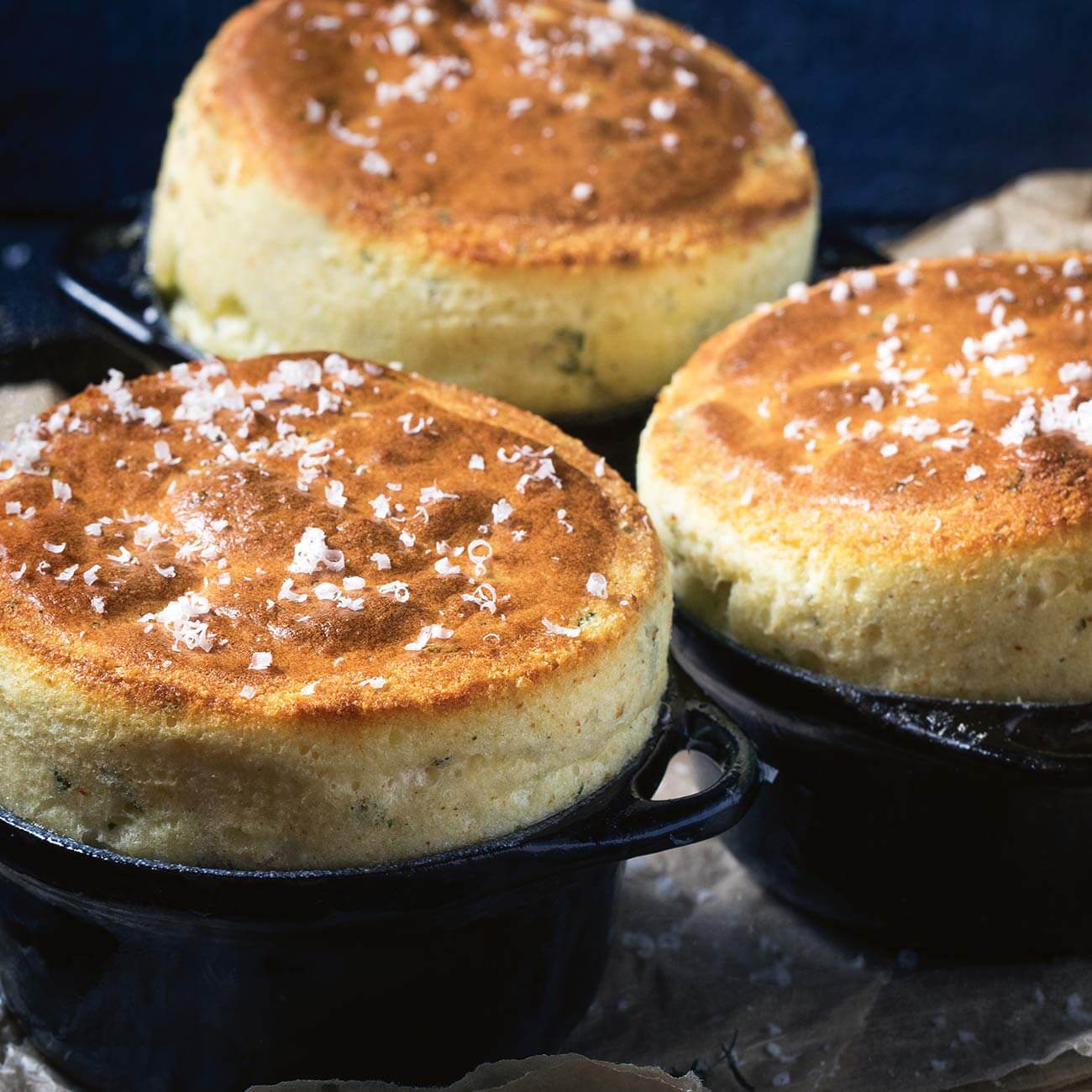 Vintage Cheese & Herb Souffles
