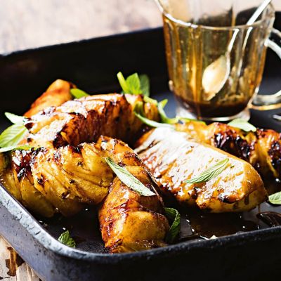 Bbq Pineapple With Smoky Rum Sauce