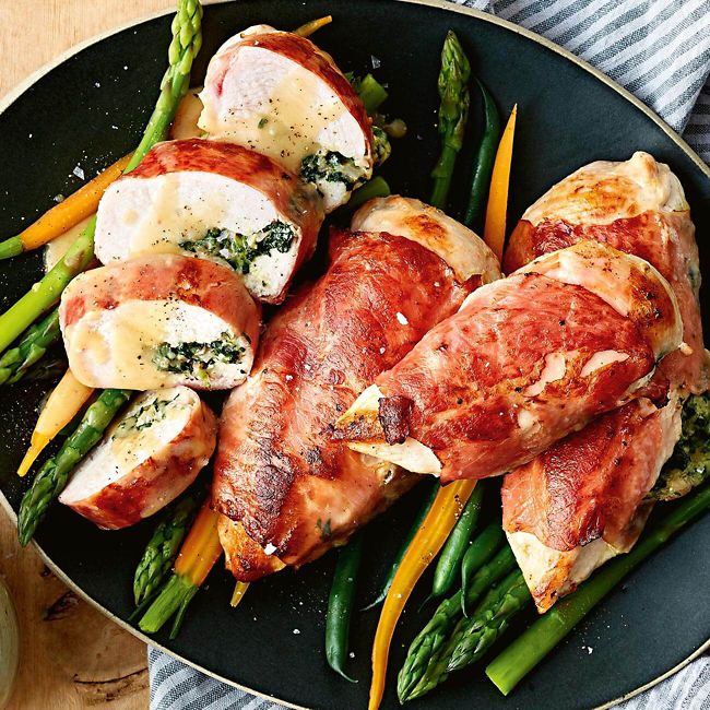 Ham & Chicken With Spinach & Gruyere