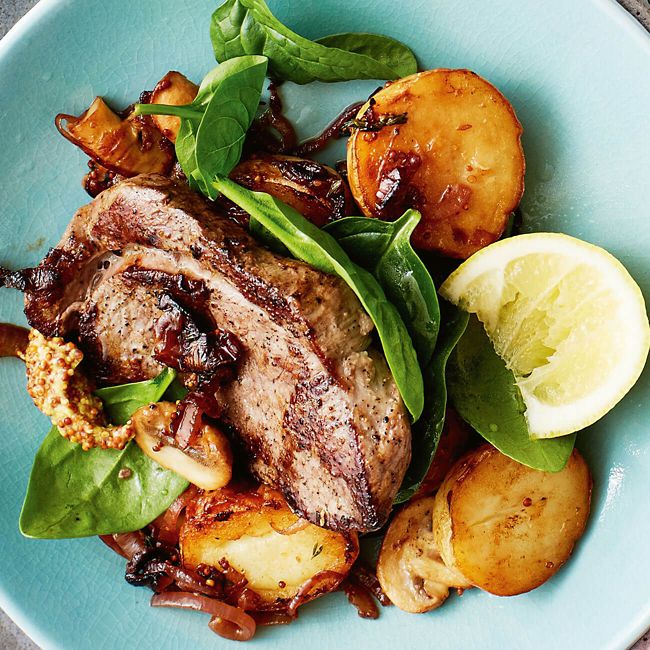 One Pan Lamb & Sautéed Veg
