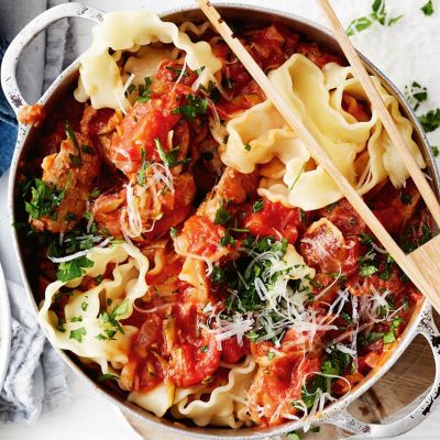 Pasta With Sausage & Tomato Sauce