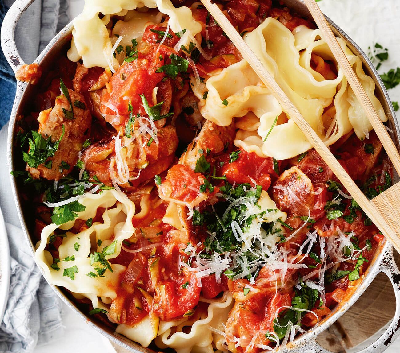 Pasta With Sausage & Tomato Sauce Recipe | Woolworths