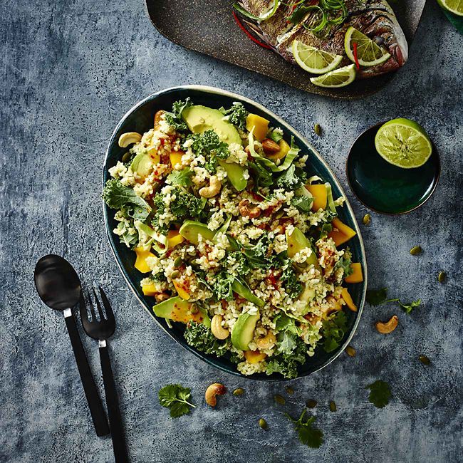 Coconut Rice, Quinoa & Kale Salad