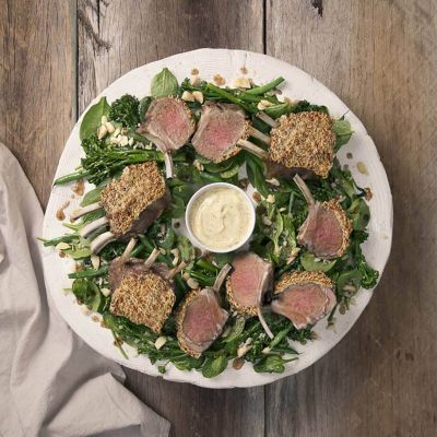 Rosemary Crusted Lamb With Dijonnaise Mayonnaise