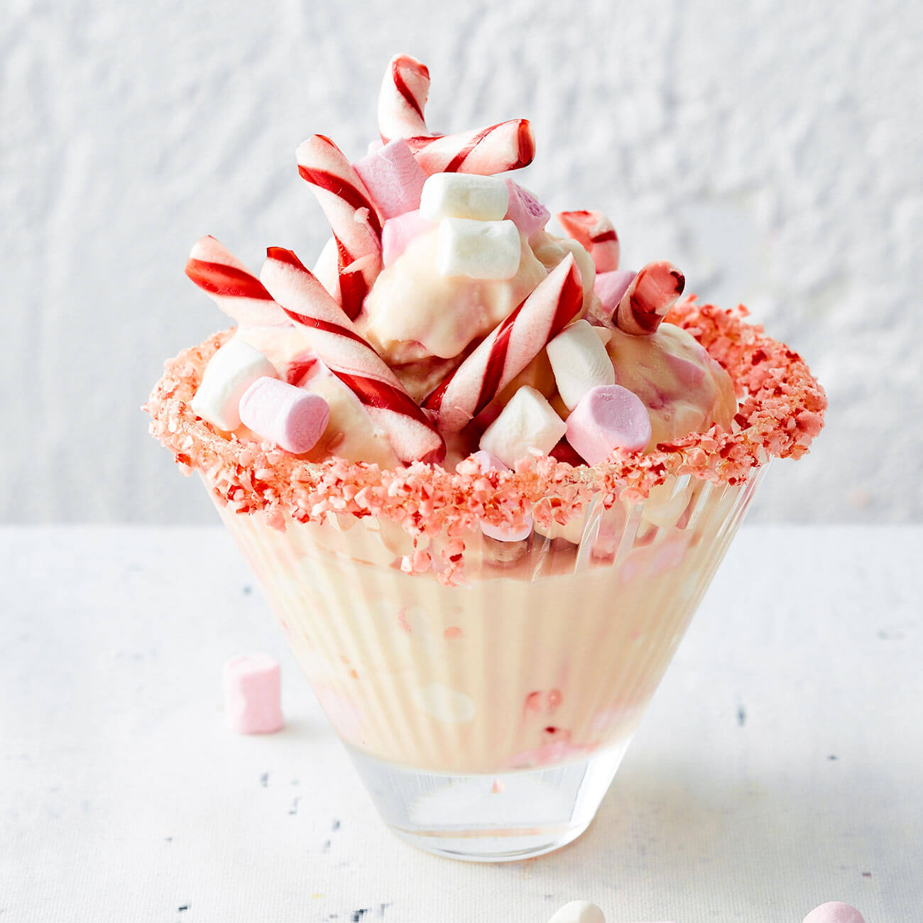 Candy Cane Ice-Cream Sundaes