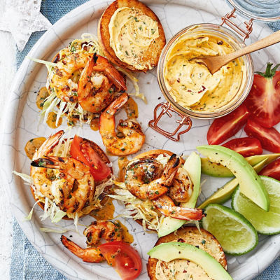 Chipotle & Lime Barbecued Prawns