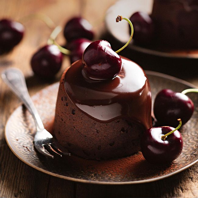 Chocolate & Cherry Christmas Puddings