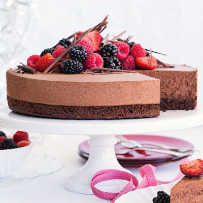 Dark Chocolate Mousse Cake