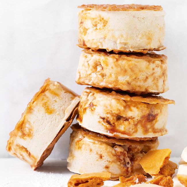 Honeycomb Ice-Cream Sandwiches