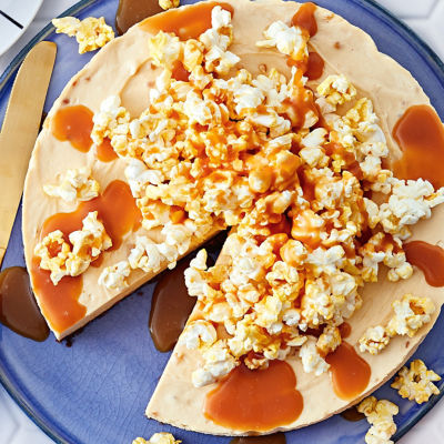 Peanut Butter & Popcorn Philly Cheesecake