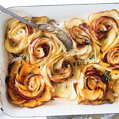 Potato Roses With Prosciutto & Thyme