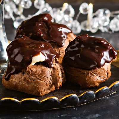 Triple Chocolate Cream Puffs