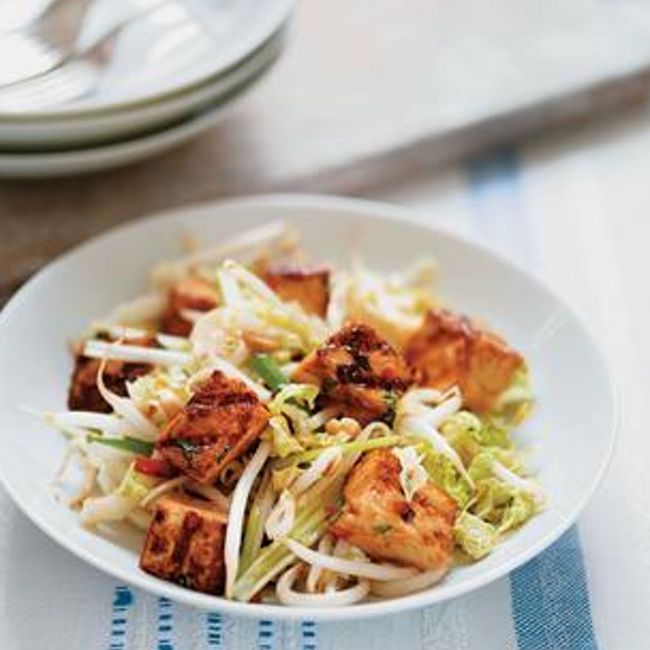 Marinated Tofu With Crunchy Salad