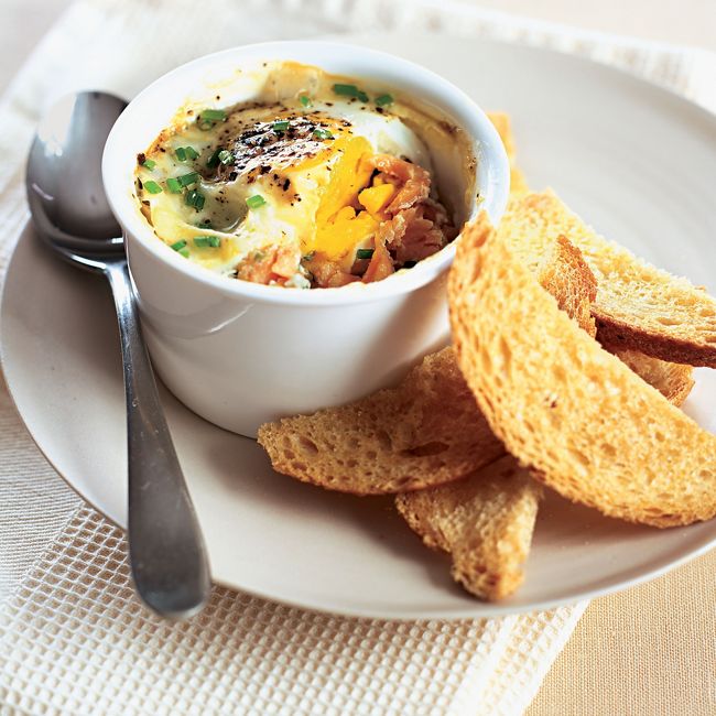 Egg Pots With Smoked Salmon