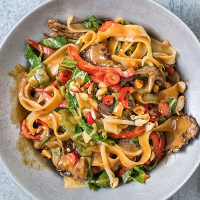 Charred Beef With Rice Noodles