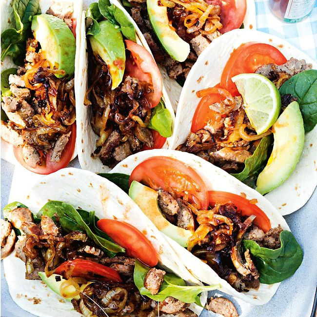 Easy Sausage & Onion Tacos