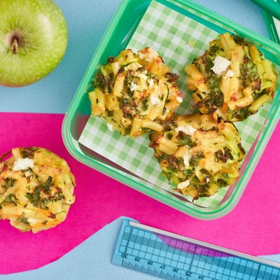 Feta & Kale Puffins Pasta Muffins