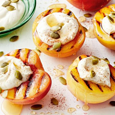 Grilled Nectarines With Whipped Ricotta