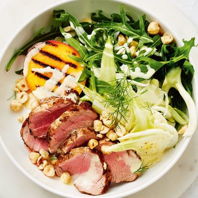 Grilled Pork & Peach Salad