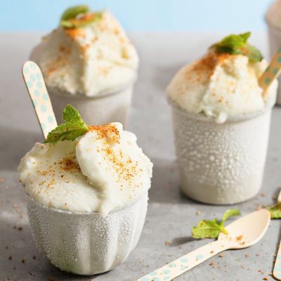 Iced Coconut & Lime With Mint Vegan Ice-Cream