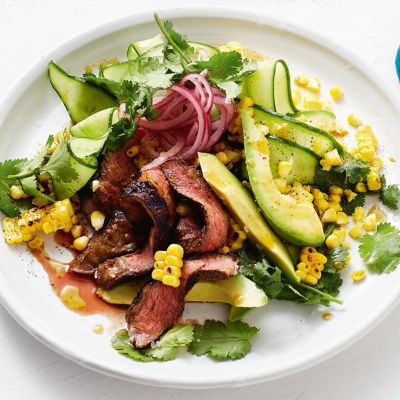 Jamaican Jerk Steak With Charred Corn