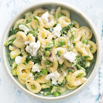 Orecchiette With Mixed Greens & Goat Cheese