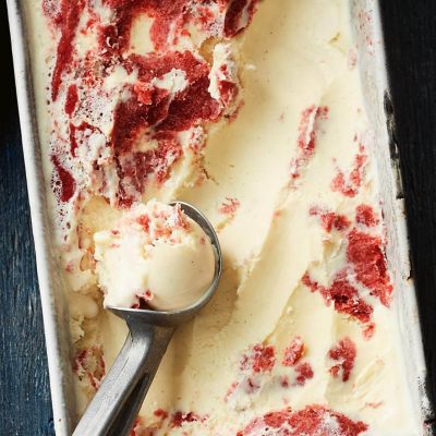 Plum & Vanilla Ripple Ice-Cream