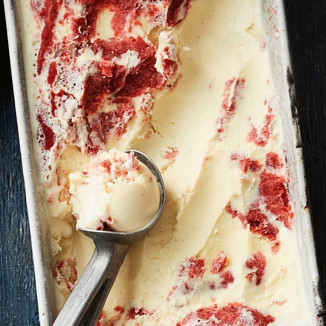 Plum & Vanilla Ripple Ice-Cream