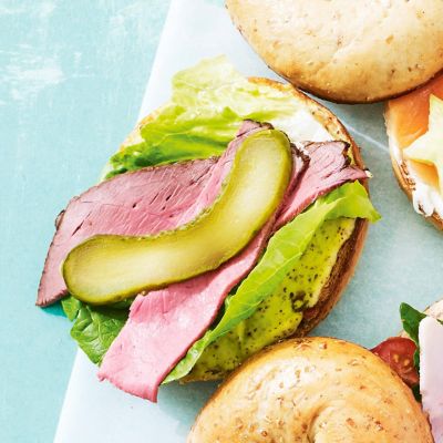 Roast Beef & Pickle Bagels