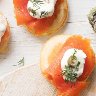 Smoked Salmon & Horseradish Blinis
