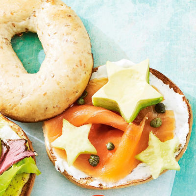 Smoked Salmon Bagels with Avocado