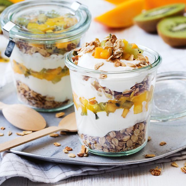 Layered Tropical Fruit Breakfast Cups