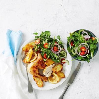 Apple Cider Chicken With Parmesan Potatoes