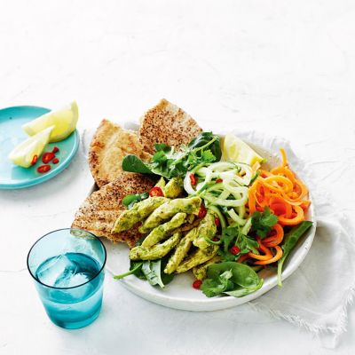 Curried Chicken On Pita