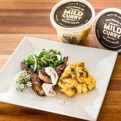 Daly Potato Mild Curry Potato Salad With Lamb Cutlets