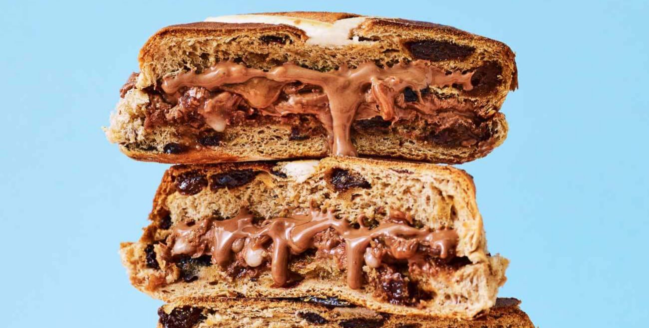 Hot cross bun creme egg toastie