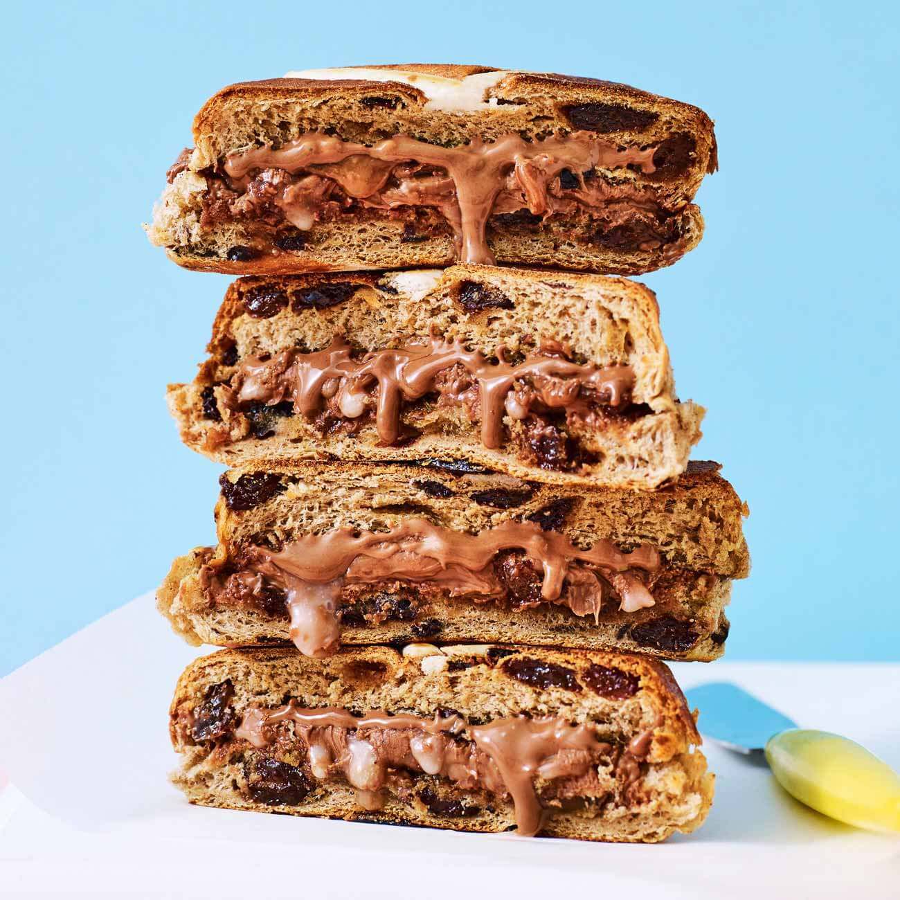 Hot cross bun and creme egg toastie recipe