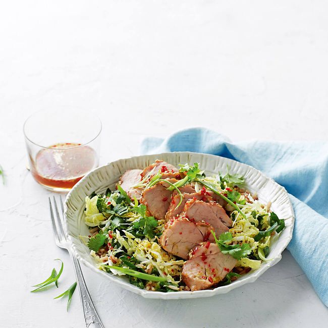 Honey Soy Pork With Asian Slaw