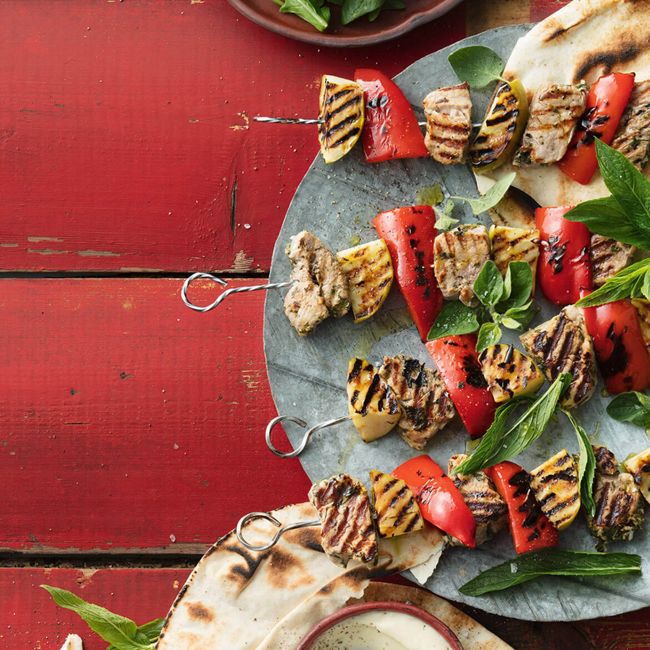 Pork, Apple & Capsicum Skewers